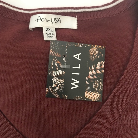 On HOLD Active USA V Neck Versatile Sweater - Picture 3 of 5